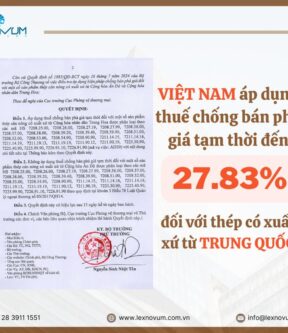 Việt Nam áp dụng thuế chống bán phá giá tạm thời đến 27.83% đối với thép có xuất xứ từ Trung Quốc