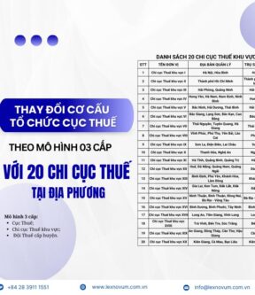 Thay đổi cơ cấu tổ chức Cục Thuế theo mô hình 3 cấp với 20 Chi cục Thuế tại địa phương