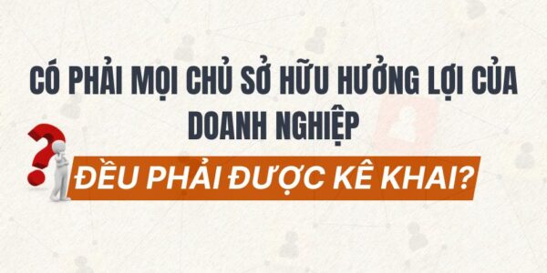 Có phải mọi Chủ sở hữu hưởng lợi của doanh nghiệp đều phải được kê khai?