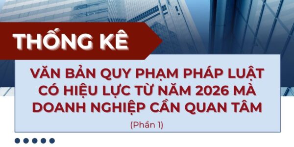 Thống kê văn bản quy phạm pháp luật có hiệu lực từ năm 2026 mà doanh nghiệp cần quan tâm (phần 1)