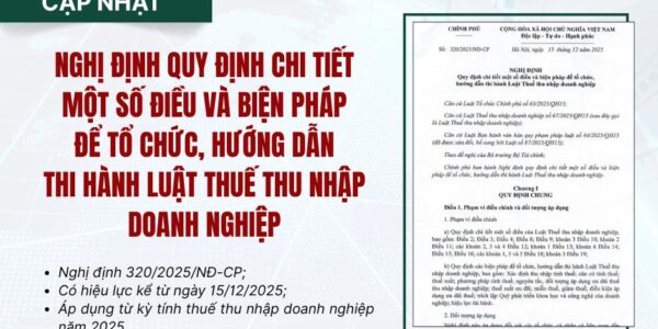 Cập nhật Nghị định quy định chi tiết một số điều và biện pháp để tổ chức, hướng dẫn thi hành Luật Thuế thu nhập doanh nghiệp
