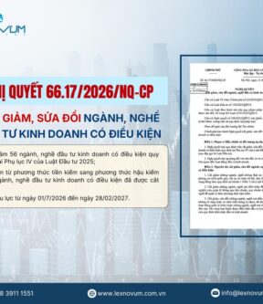 56 ngành, nghề đầu tư kinh doanh có điều kiện được cắt giảm theo Nghị quyết 66.17.2026/NQ-CP