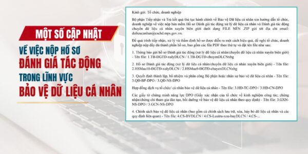 Một số cập nhật về việc nộp hồ sơ đánh giá tác động trong lĩnh vực bảo vệ dữ liệu cá nhân