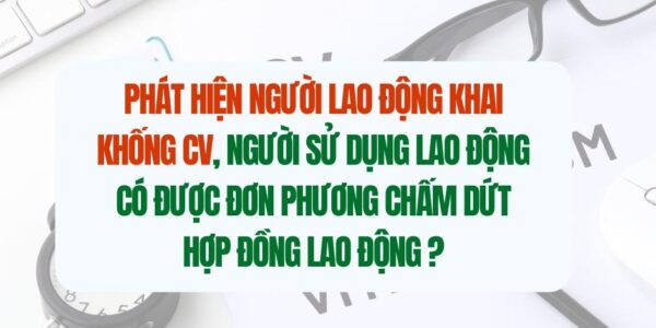 Phát hiện người lao động khai khống CV, người sử dụng lao động có được đơn phương chấm dứt hợp đồng lao động?