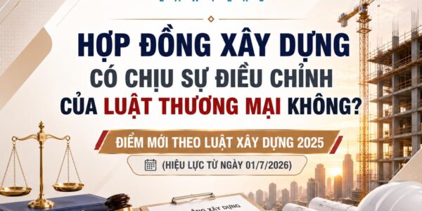 Hợp đồng xây dựng có chịu sự điều chỉnh của Luật Thương mại không? Điểm mới theo Luật Xây dựng 2025 (hiệu lực từ ngày 01/7/2026)!