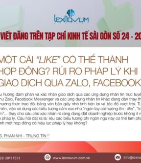 LexNovum Lawyers trên Tạp chí Kinh tế Sài Gòn