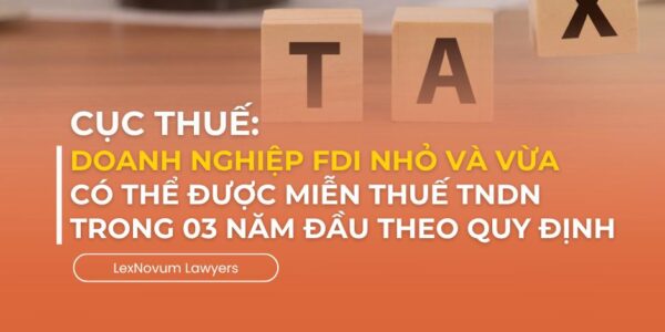 Cục thuế: doanh nghiệp FDI nhỏ và vừa có thể được miễn thuế TNDN trong 03 năm đầu theo quy định