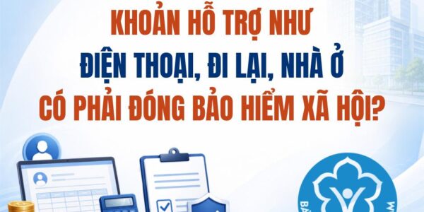 Khoản hỗ trợ như điện thoại, đi lại, nhà ở có phải đóng bảo hiểm xã hội?