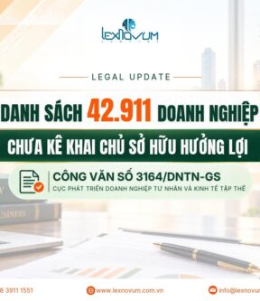 Danh sách 42.911 doanh nghiệp chưa kê khai chủ sở hữu hưởng lợi – Công văn số 3164/DNTN-GS Cục Phát triển doanh nghiệp tư nhân và kinh tế tập thể