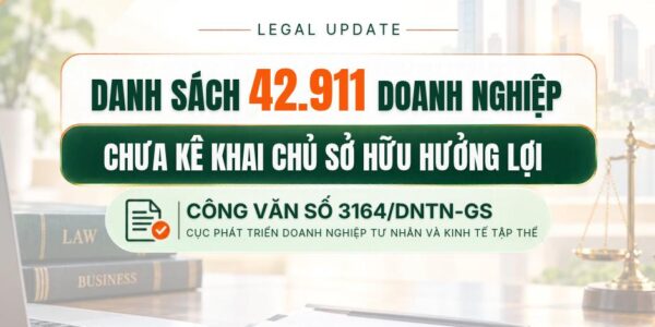 Danh sách 42.911 doanh nghiệp chưa kê khai chủ sở hữu hưởng lợi – Công văn số 3164/DNTN-GS Cục Phát triển doanh nghiệp tư nhân và kinh tế tập thể