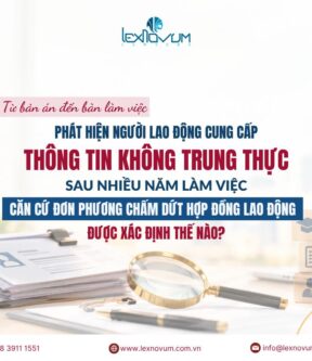 Từ bản án đến bàn làm việc: phát hiện người lao động cung cấp thông tin không trung thực sau nhiều năm làm việc – căn cứ đơn phương chấm dứt hợp đồng lao động được xác định thế nào?